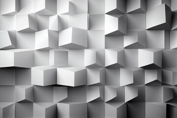 Fototapeta premium Clean and Sophisticated White and Grey Abstract Background with Square Grid Pattern, generative ai