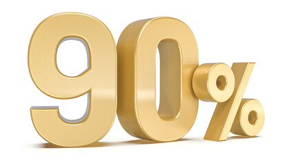Promotion 90 Percent 3d gold number percent Generative AI