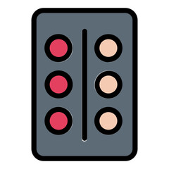 Medicine color line icon