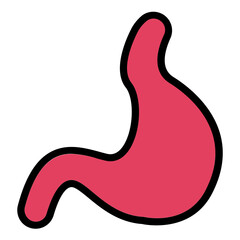 Stomach color line icon