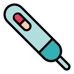 Thermometer color line icon