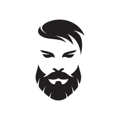 Gentleman face logo images illustration