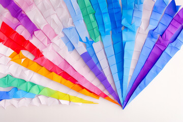 Paper rainbow, color gradient, fan, created with Generative AI technology
