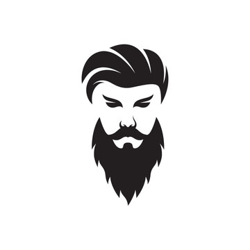 Gentleman face logo images illustration