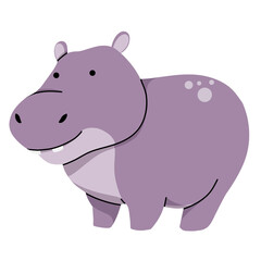hippopotamus cute illustration