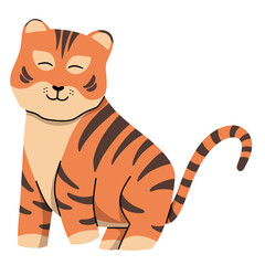 Fototapeta na wymiar tiger cute illustration
