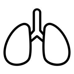 Lungs outline icon