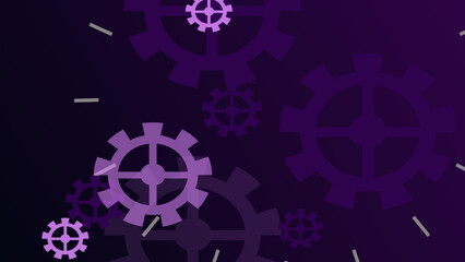 Abstract dark purple clockwork background.