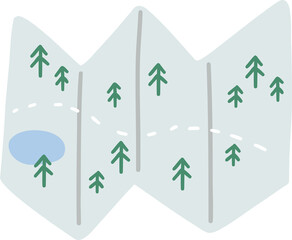 Obraz premium Cute cartoon Summer Camping, outdoor, Adventure, tourist on a transparent background