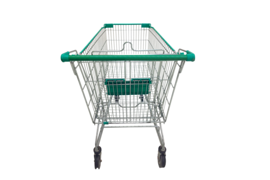 Shopping cart supermarket with empty