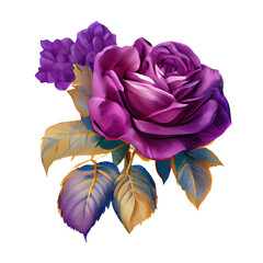 Fototapeta na wymiar Illustration of watercolor roses. generative AI