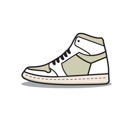 Flat Design Illustration of Side View Sneaker 1