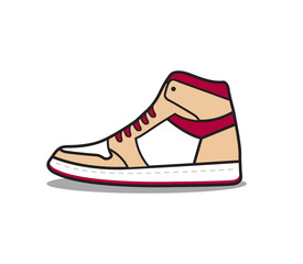 Flat Design Illustration of Side View Sneaker 2