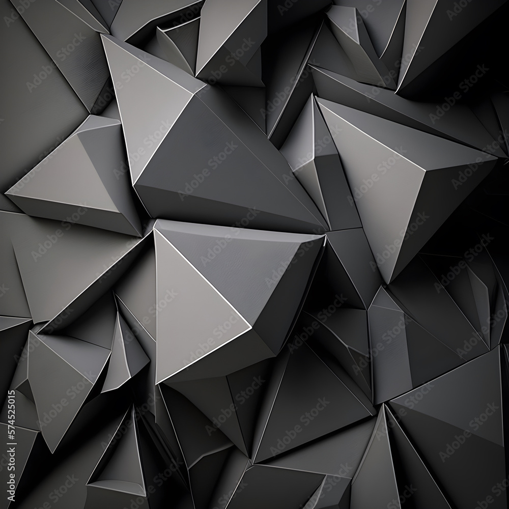 Poster 3d rendering of black background abstract. generative ai.