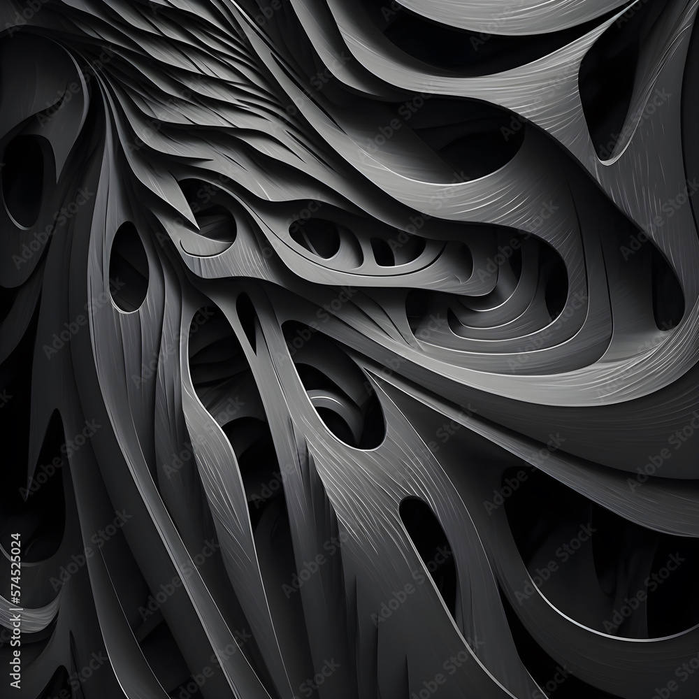 Poster 3d rendering of black background. generative ai.