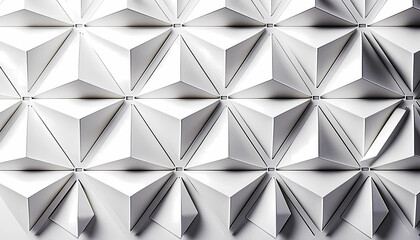Abstract Geometric White Pattern Background created by generative AI