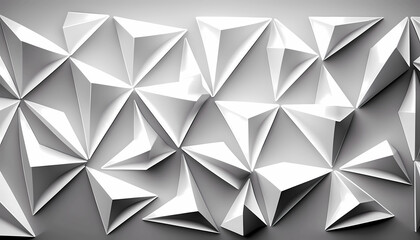 Abstract Geometric White Pattern Background created by generative AI