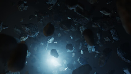 3D illustration Background for advertising and wallpaper in nature and advertising scene. 3D rendering in decorative concept 