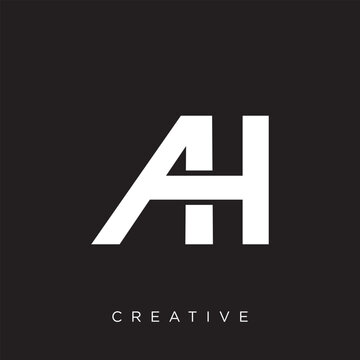 ah initial logo design icon for business