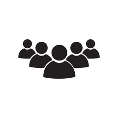 people group icon, user profile symbol 