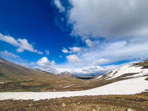 mountains and clouds