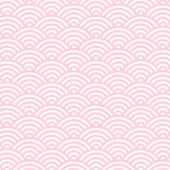 Japanese traditional SEIGAIHA pattern background vector material,Line art for print,fabric,poster,wall paper