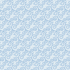 Japanese traditional KARAKUSA pattern background vector material,Line art for print,fabric,poster,wall paper