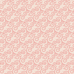 Fototapeta premium Japanese traditional KARAKUSA pattern background vector material,Line art for print,fabric,poster,wall paper