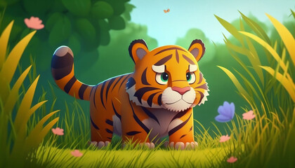 Obraz na płótnie Canvas tiger in the forest