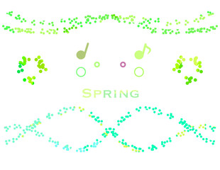 新しい芽　音楽音符イメージ素材セット