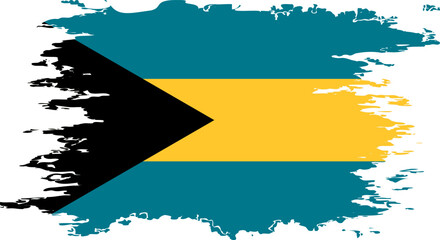 Bahamas flag grunge brush color image vector