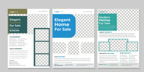 Real Estate Flyer Layout, Real Estate Flyer with Blue Accents Corporate Business Flyer, Flyer Design template, Real Estate Flyer Design bundle, property sale flyer design, flyer design for rent