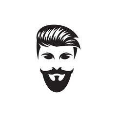 Gentleman face logo images illustration