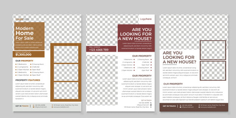  Real Estate Flyer Layout, Real Estate Flyer with Blue Accents Corporate Business Flyer, Flyer Design template, Real Estate Flyer Design bundle, property sale flyer design, flyer design for rent