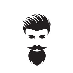 Gentleman face logo images illustration