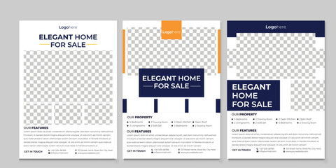 Real Estate Flyer Layout, Real Estate Flyer with Blue Accents Corporate Business Flyer, Flyer Design template, Real Estate Flyer Design bundle, property sale flyer design, flyer design for rent