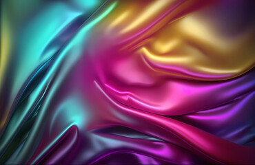 Obraz premium Soft Colorful Blurred Satin Pattern for Vibrant Web Design and Graphic Illustration Generative AI