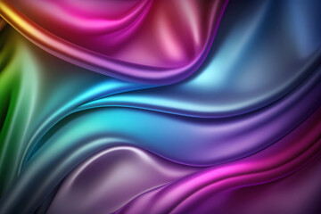 Soft Colorful Blurred Satin Pattern for Vibrant Web Design and Graphic Illustration Generative AI