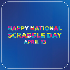 National Scrabble Day . Design suitable for greeting card poster and banner