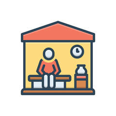 Color illustration icon for isolated