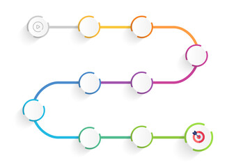 Infographic template for business. 8 Steps Modern Timeline diagram with Yearly topics, presentation vector infographic with PNG transparent background.