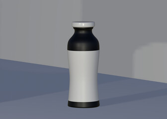 3d rendering. 3d bottle for the purposes of making design mockups.