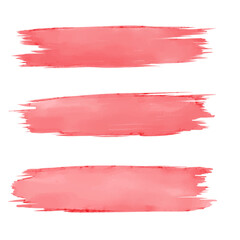 pink watercolor brush on white background