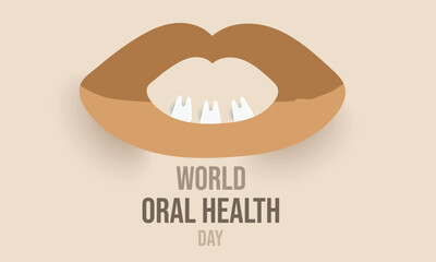 World oral health day. template for background, banner, card, poster