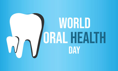 Obraz premium World oral health day. template for background, banner, card, poster