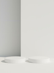 Product podium mockup display white background with simple background