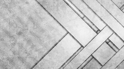 Fototapeta premium Geometry grunge tech abstract background with grey stripes