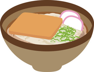 キツネうどんのイラスト