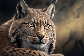 Obraz premium Lynx. Generative AI.