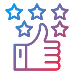 Vector Design Positive Review Icon Style